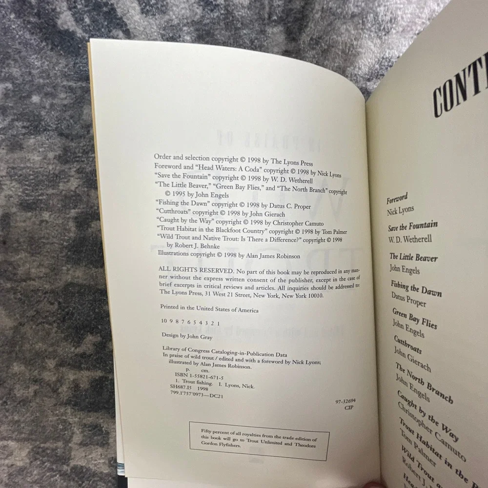 In Praise Of Wild Trout Biology Preservation Nick Lyons Trout Book